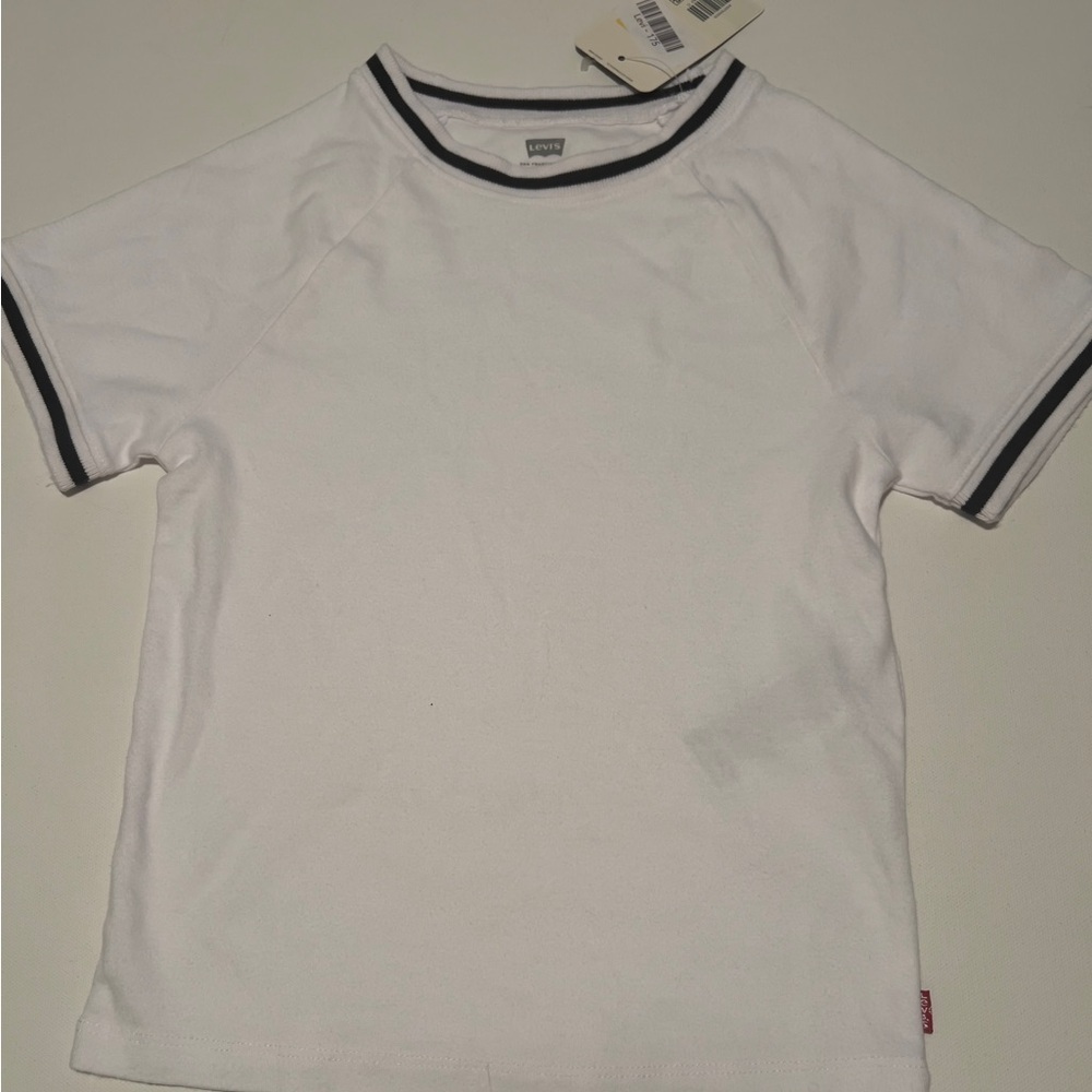 NWT Levi's Women ORACLE SHRUNKEN RINGER T-SHIRT Size Small Petite (E2)